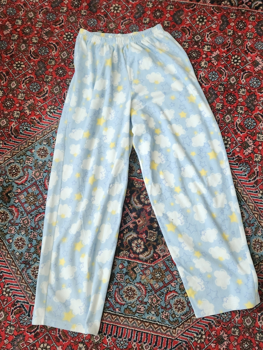 Classic Elements Pale Blue Cloud & Star Fleece Pajama Pants